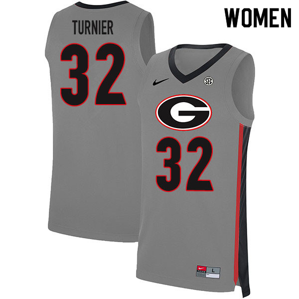 2020 Women #32 Stan Turnier Georgia Bulldogs College Basketball Jerseys Sale-Gray